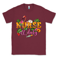 Burgundy Nurse off duty Classic Tee - NancyCooperArtShop