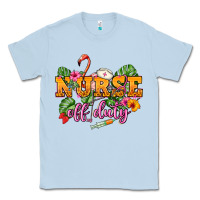 Dusty Blue Nurse off duty Classic Tee - NancyCooperArtShop