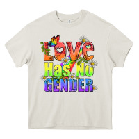 Cream Love Has No Gender Pride Lgbtq Heavy Core Tee - BundleAndBundleShop
