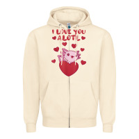 Sandshell i love you alotl aolotl valentine's day heart aolotl lover Zipper Hoodie - lanVoArt
