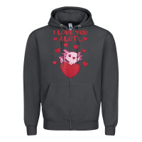 Smoke i love you alotl aolotl valentine's day heart aolotl lover Zipper Hoodie - lanVoArt
