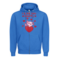 True Royal i love you alotl aolotl valentine's day heart aolotl lover Zipper Hoodie - lanVoArt
