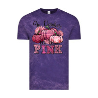 Cloud Purple in october we wear pink pumpkin Vintage Tee - texasbilliewilder