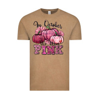 Vintage Coffee in october we wear pink pumpkin Vintage Tee - texasbilliewilder