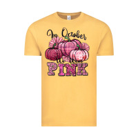 Vintage Mustard in october we wear pink pumpkin Vintage Tee - texasbilliewilder