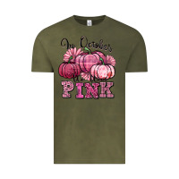 Vintage Olive in october we wear pink pumpkin Vintage Tee - texasbilliewilder