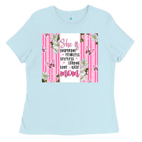 Baby Blue mother's day inspirational quotes Ladies Tee - Artiststas