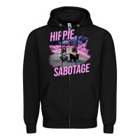 Black hippie sabotage aesthetic style photo with text Zipper Hoodie - lanVoArt