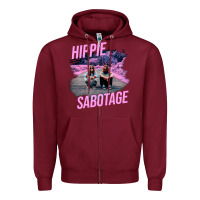 Burgundy hippie sabotage aesthetic style photo with text Zipper Hoodie - lanVoArt