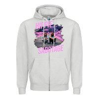 Dove Grey hippie sabotage aesthetic style photo with text Zipper Hoodie - lanVoArt