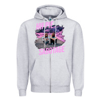 Heather Grey hippie sabotage aesthetic style photo with text Zipper Hoodie - lanVoArt