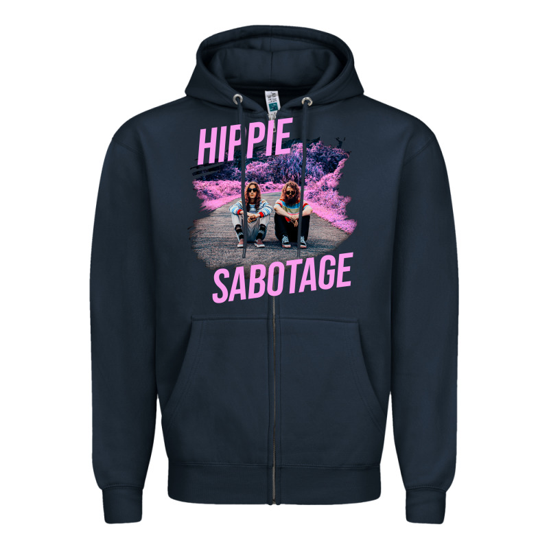 Hippie Sabotage Aesthetic Style Photo With Text Zipper Hoodie by lanVoArt | Teevron
