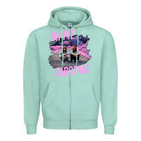 Seafoam hippie sabotage aesthetic style photo with text Zipper Hoodie - lanVoArt