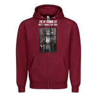 Burgundy great⭐ david⭐bowie ⭐1 Zipper Hoodie - lanVoArt