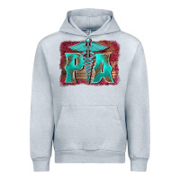 Heather Grey physician medical symbol assistant nurse background Urban Hoodie - BarkalooDesign