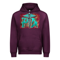 Mauve Wine physician medical symbol assistant nurse background Urban Hoodie - BarkalooDesign