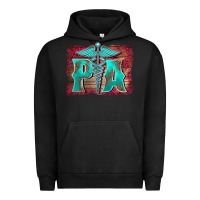 Pigment Black physician medical symbol assistant nurse background Urban Hoodie - BarkalooDesign