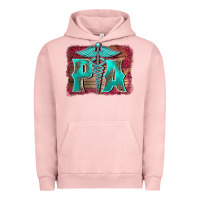 Pigment Salmon physician medical symbol assistant nurse background Urban Hoodie - BarkalooDesign
