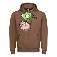 Chestnut invader zim Zipper Hoodie - lanVoArt