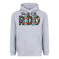 Heather Grey take me to the rodeo Heavyweight Hoodie - CowhideDigitalArt