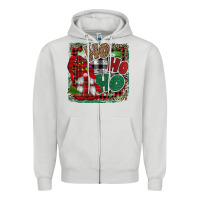 Dove Grey Ho Ho Ho Gnomes Zipper Hoodie - CowhideDigitalArt