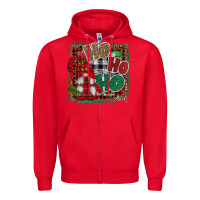Red Ho Ho Ho Gnomes Zipper Hoodie - CowhideDigitalArt