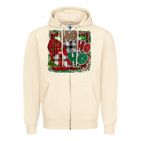 Sandshell Ho Ho Ho Gnomes Zipper Hoodie - CowhideDigitalArt