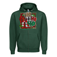 Sports Green Ho Ho Ho Gnomes Zipper Hoodie - CowhideDigitalArt