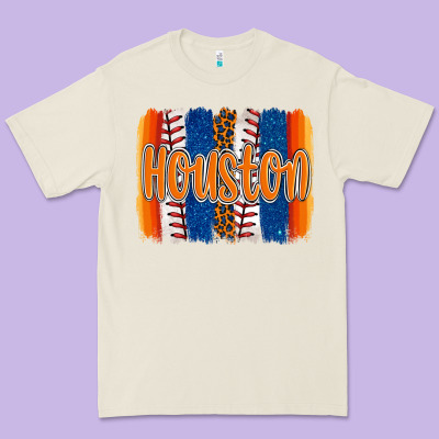 Houston Baseball Team Spirit Brushstrokes Premium Tee Designed By Artiststas