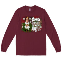 Burgundy the elf omg santa Long Sleeve Tee - CowGirlArtShop
