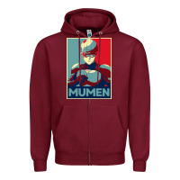 Burgundy mumen rider 10 Zipper Hoodie - lanVoArt