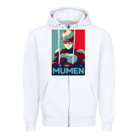 White mumen rider 10 Zipper Hoodie - lanVoArt