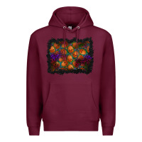 Burgundy halloween pumpkin background Premium Hoodie - BundleAndBundleShop