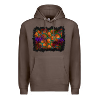 Coffee halloween pumpkin background Premium Hoodie - BundleAndBundleShop