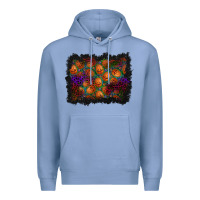 Colony Blue halloween pumpkin background Premium Hoodie - BundleAndBundleShop