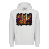 Dove Grey halloween pumpkin background Premium Hoodie - BundleAndBundleShop