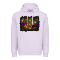 Lilac halloween pumpkin background Premium Hoodie - BundleAndBundleShop