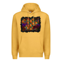 Mustard halloween pumpkin background Premium Hoodie - BundleAndBundleShop