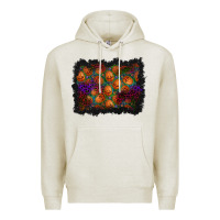 Oatmeal Heather halloween pumpkin background Premium Hoodie - BundleAndBundleShop