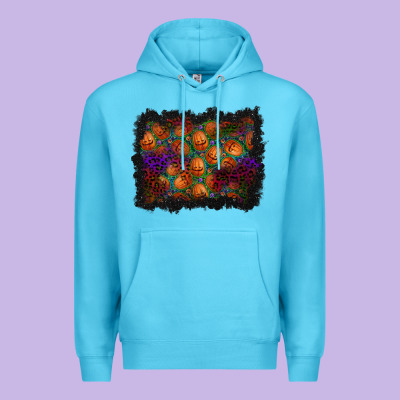 Halloween Pumpkin Background Premium Hoodie Designed By Bundleandbundleshop
