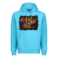 Ocean Blue halloween pumpkin background Premium Hoodie - BundleAndBundleShop