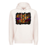 Pale Pink halloween pumpkin background Premium Hoodie - BundleAndBundleShop