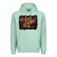 Seafoam halloween pumpkin background Premium Hoodie - BundleAndBundleShop