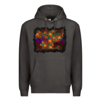 Smoke halloween pumpkin background Premium Hoodie - BundleAndBundleShop