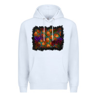 White halloween pumpkin background Premium Hoodie - BundleAndBundleShop