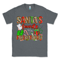 Charcoal Heather Santa's Favorite Phlebotomist Classic Tee - texasbilliewilder