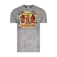 Cloud Rock Happy Thanksgiving gnomes Vintage Tee - NancyCooperArtShop