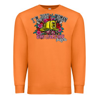 Carrot im just a woman who loves her firefighter Premium Sweatshirt - SublimationCraftShop