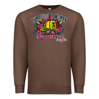 Chestnut im just a woman who loves her firefighter Premium Sweatshirt - SublimationCraftShop