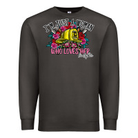 Smoke im just a woman who loves her firefighter Premium Sweatshirt - SublimationCraftShop